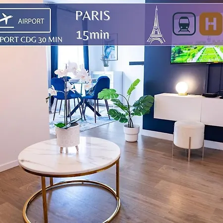 Apartment L'ecrin Bleu - Proche Paris Epinay-sur-Seine